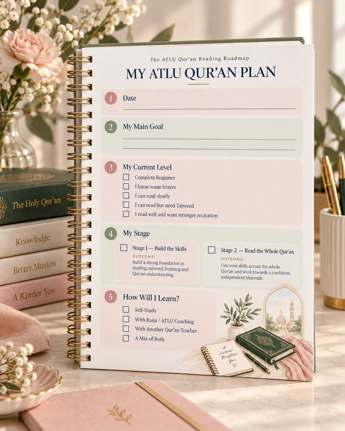 My ATLU Qur’an Plan printable planner